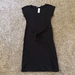 NWT LOFT ribbed tie waist midi dress